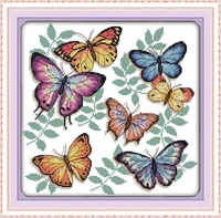 everlasting love christmas the colorful butterflies 2 chinese cross stitch kits ecological cotton stamped 11ct sales promotion