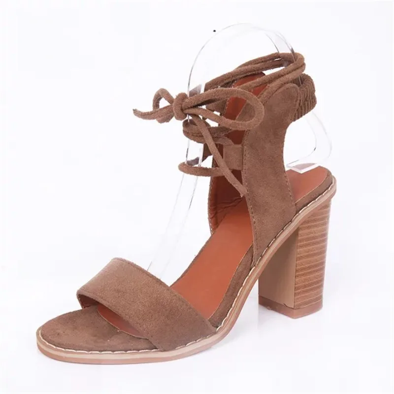 Сандалии-гладиаторы женские на высоком каблуке Босоножки с открытым носком