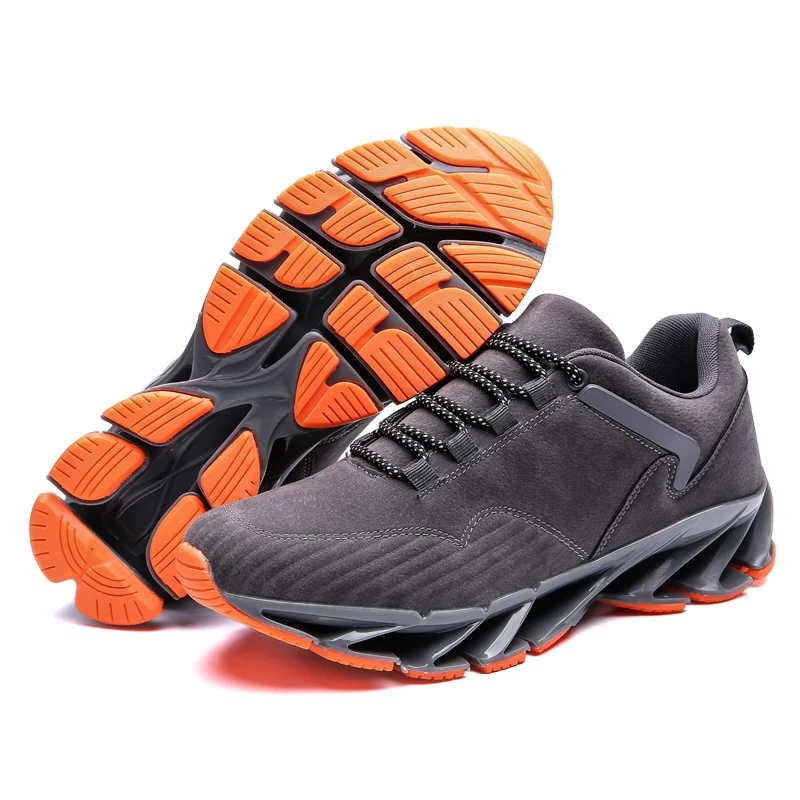 Мужские кроссовки с верхом из замши кожаные спортивные Мужская обувь 2019 летние