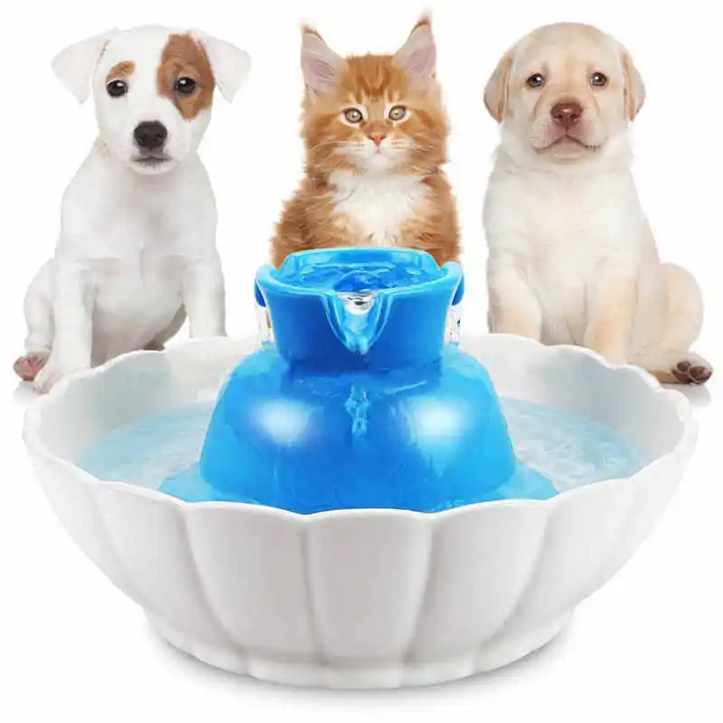 Ortilerri высокое качество 2.1L автоматический Электрический Pet фонтан воды с рисунком