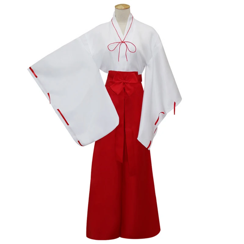 Аниме InuYasha Косплей костюмы Kikyou косплей костюм ведьмы Униформа Хэллоуин