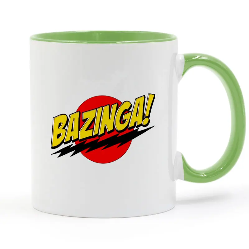 Bazinga разработан большой взрыва теорией Кружка Кофе Молоко творческая керамическая кружка DIY подарки Домашний декор кружки 11 унций T1001