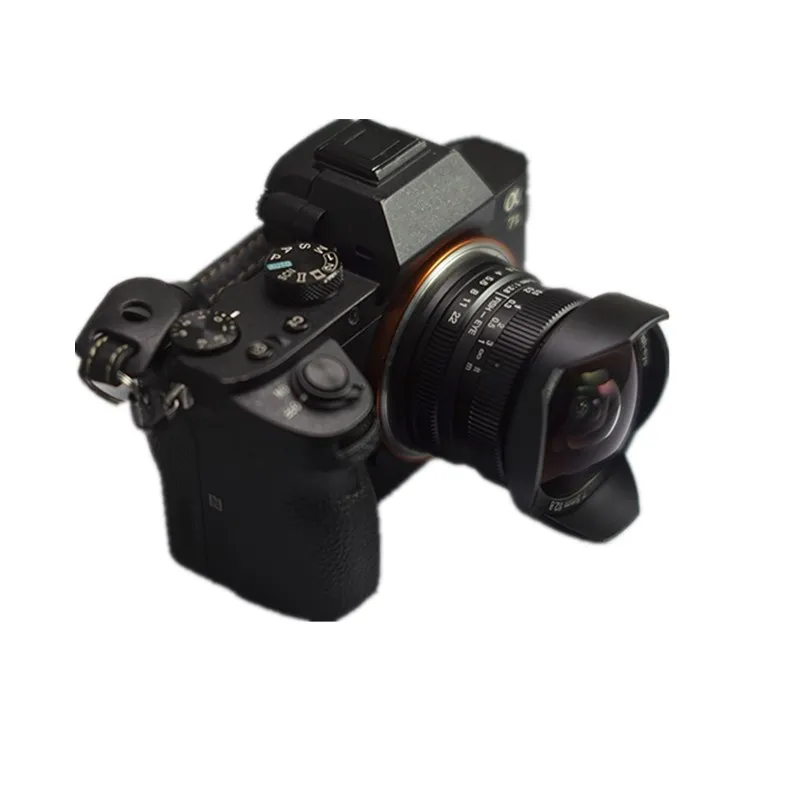 7 ручной Объектив fisheye 5 мм f2.8 фиксированный объектив 180 APS C для крепления на E Mount