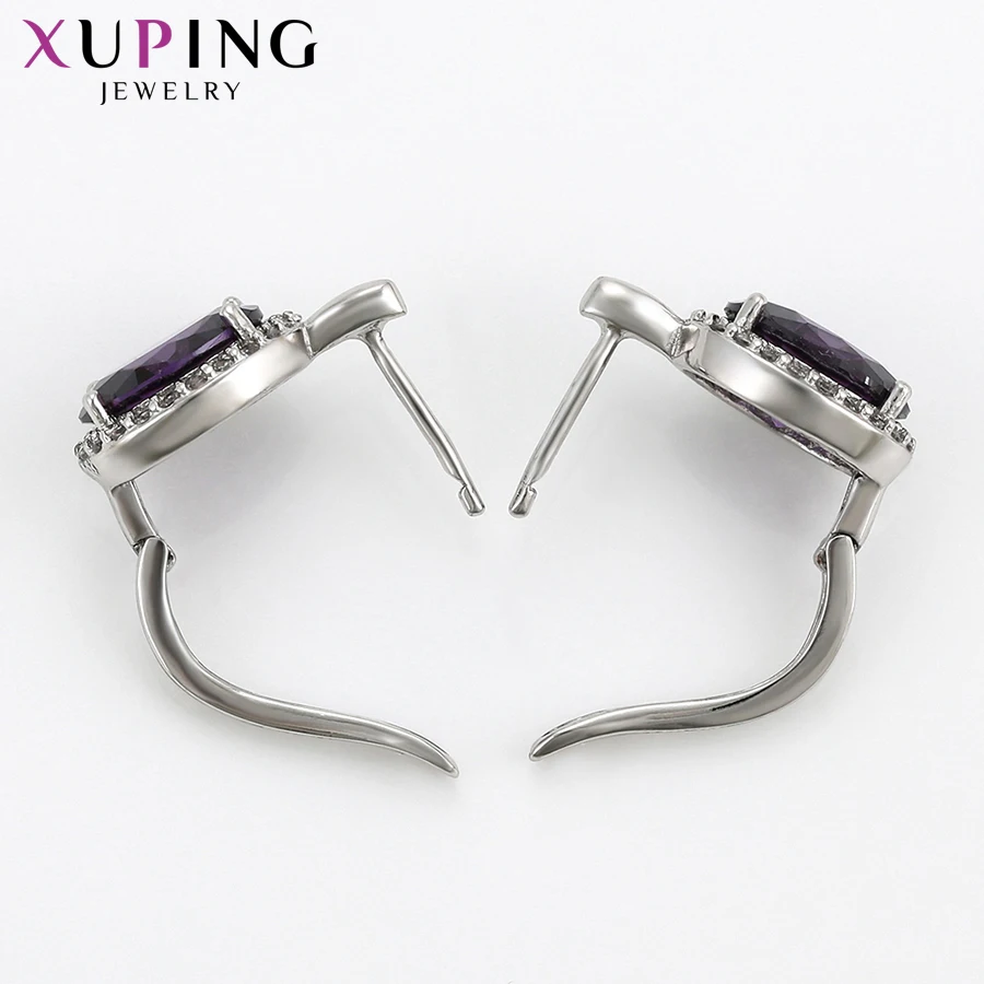 Серьги кольца Xuping красивые Разноцветные серьги для женщин и девочек подарки на