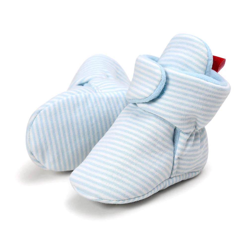 Newborn Prewalker Shoes Baby Boy Faux Fleece Winter Warm Booties Anti-Slip Footwear Cirb Zapatos |