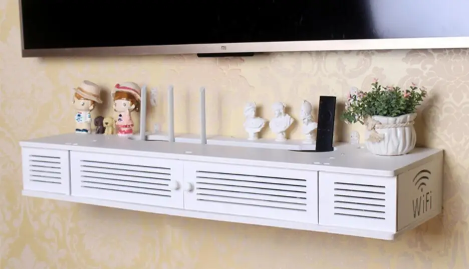 

Tv set-top box rack non-perforated living room wireless wifi router storage box