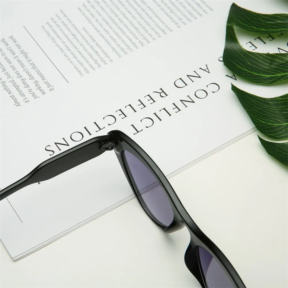 Летние женские модные дизайнерские очки кошачий глаз с разноцветным оттенком