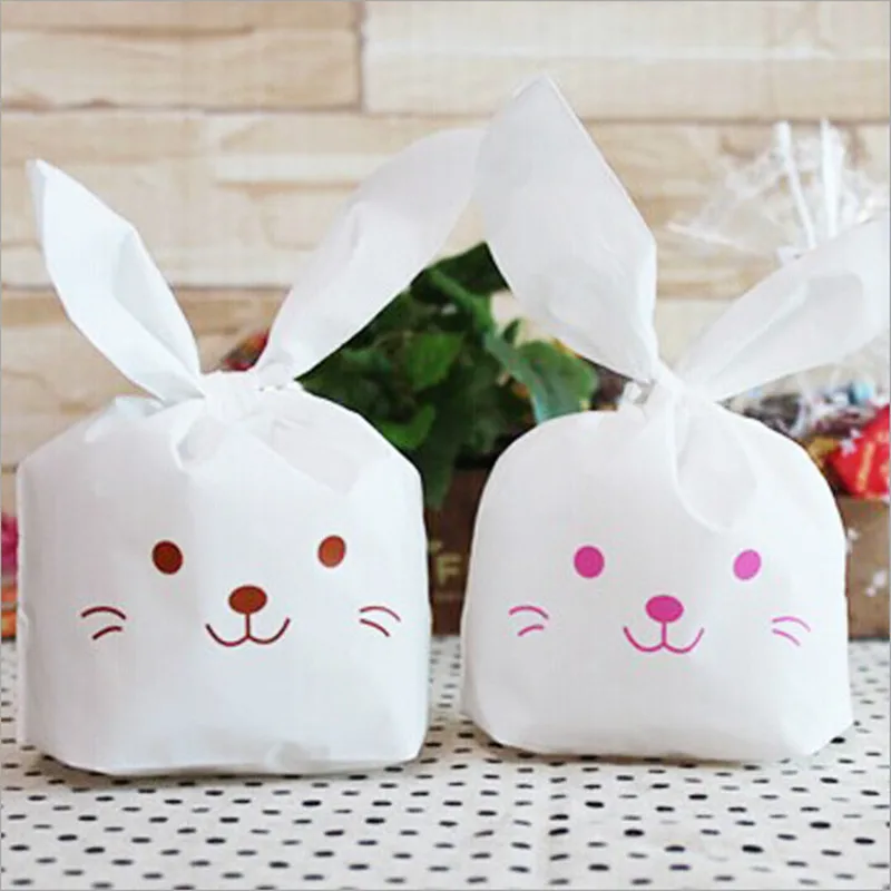 5 шт. пакеты с кроличьими ушами для печенья пластиковый конфетный упаковочный