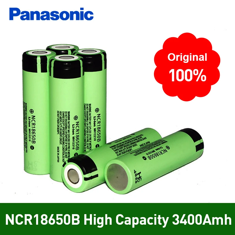 Оригинальный литиевый аккумулятор NCR18650B 3 7 В 3400 мА/ч 18650 для фонариков Panasonic
