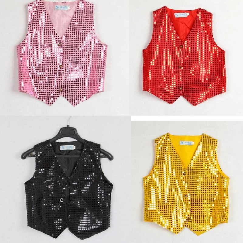 Детская одежда костюмы с блестками детская для джазовых танцев в стиле хип-хоп