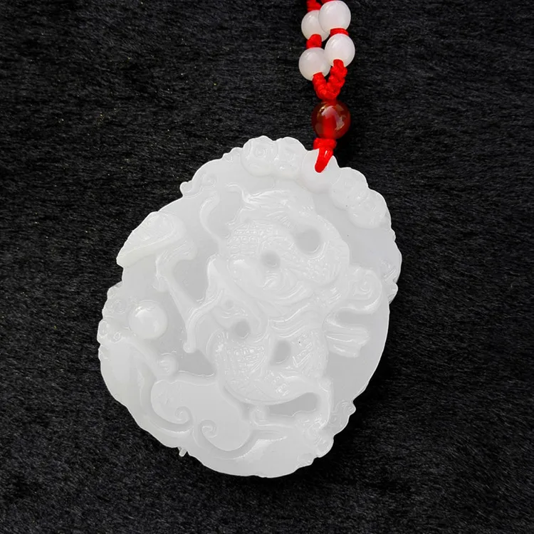 Натуральный афганский кулон в виде дракона со знаками Зодиака Bai Yushen мужские