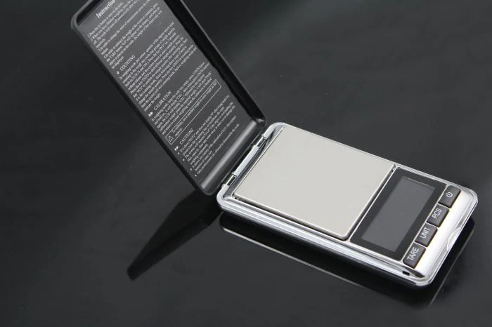 MINI Электронные весы для ювелирных изделий с ЖК-дисплеем, точность до 0,01 г, портативные, вес до 500 г, золотистые.