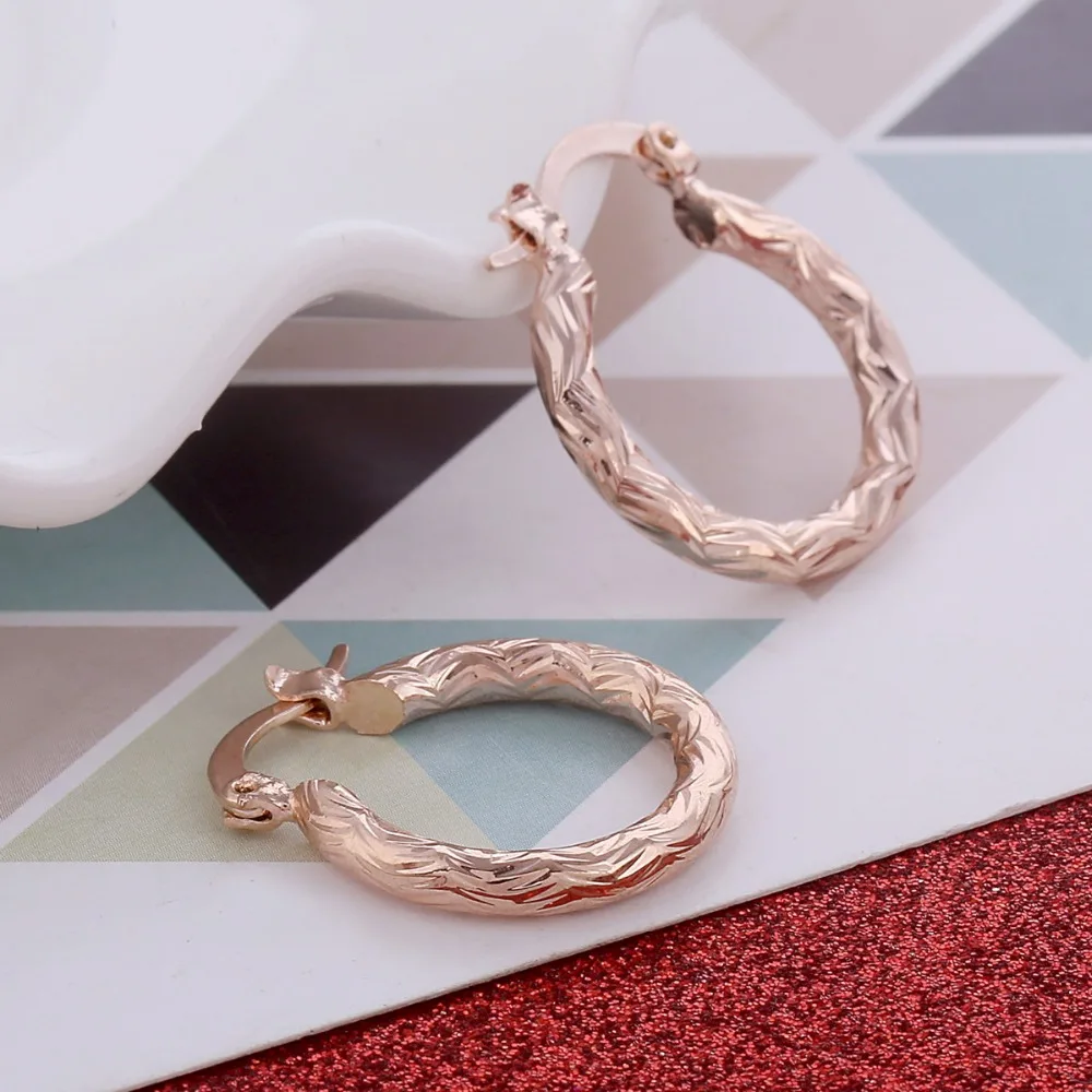 Красивые роскошные серьги гвоздики цвета розового золота ювелирные изделия для