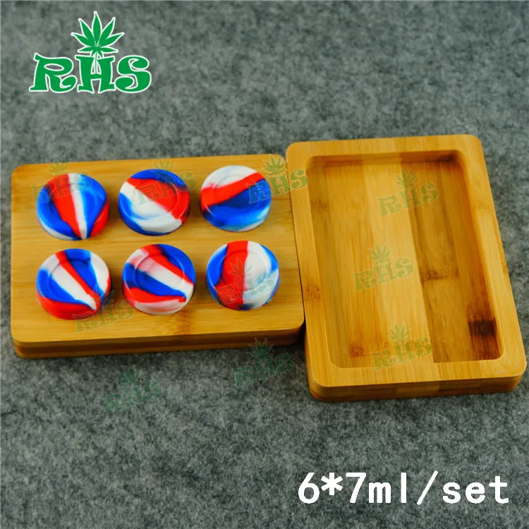 Деревянные банки для хранения контейнер бамбуковый лоток масла силиконовые с