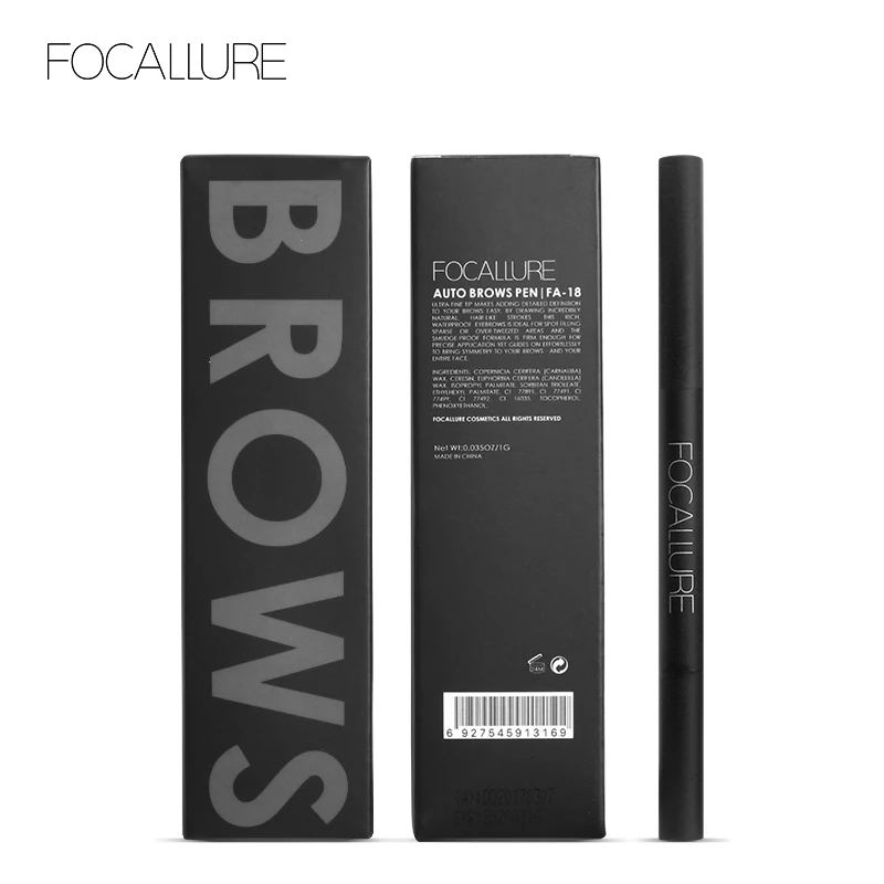 Новинка FOCALLURE Водостойкий карандаш для бровей и с кисточками 3 вида цветов