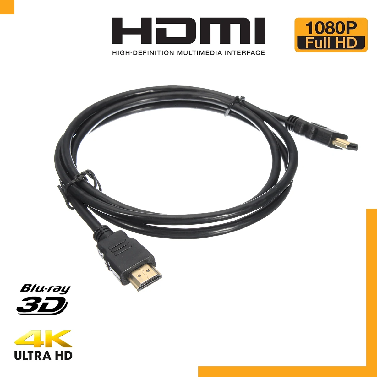 1,5 м мультимедийный интерфейсный кабель высокой четкости черный HDMI кабель для HDTV проекторы