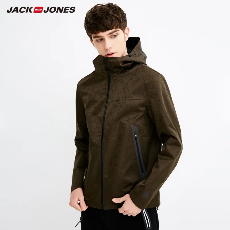 JackJones Men's Hooded Windbreaker Jacket Short Coat Hoodies Menswear 218121528 | Мужская одежда