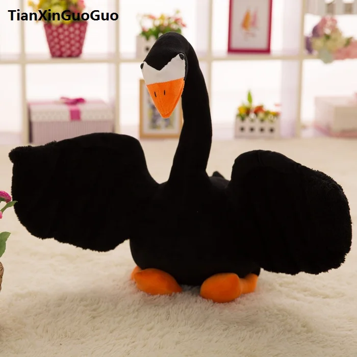 Искусственное животное большой 60 см Черный лебедь плюшевая игрушка мягкая