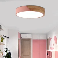 lukloy led flush mount ceiling lights dimmable modern colorful thin wood lamp panel lighting fixture for living room bedroom
