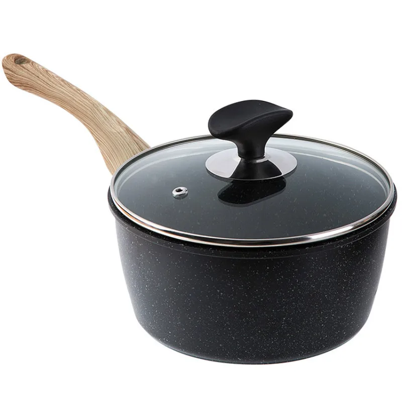 15 5 см мини не липкий подогреватель молока алюминиевый сплав деревянная ручка с