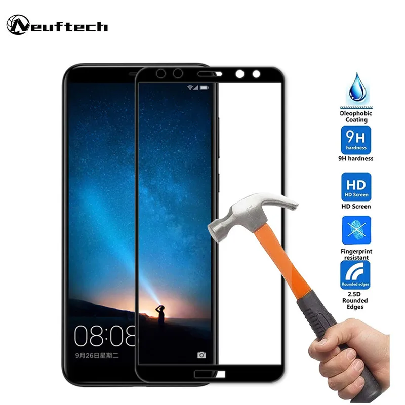Полное покрытие Экран протектор Закаленное Стекло на huawei Коврики 20 10 P20 Lite Honor V10 V20
