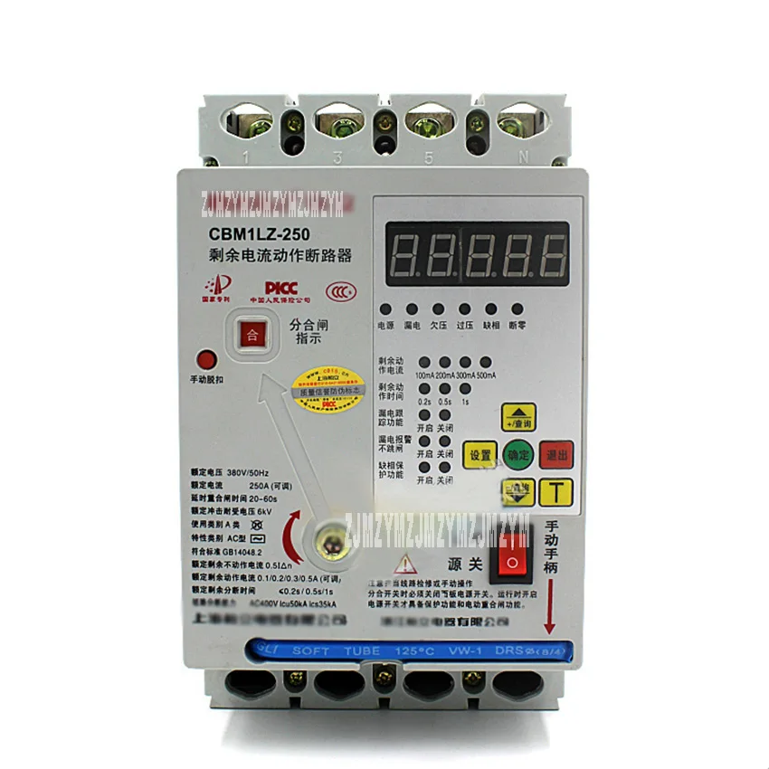 

CBM1LZ 4P 100A Intelligent Three-phase Leakage Under-voltage Protector 380V Automatic Reclosing Overload Short Circuit Breaker