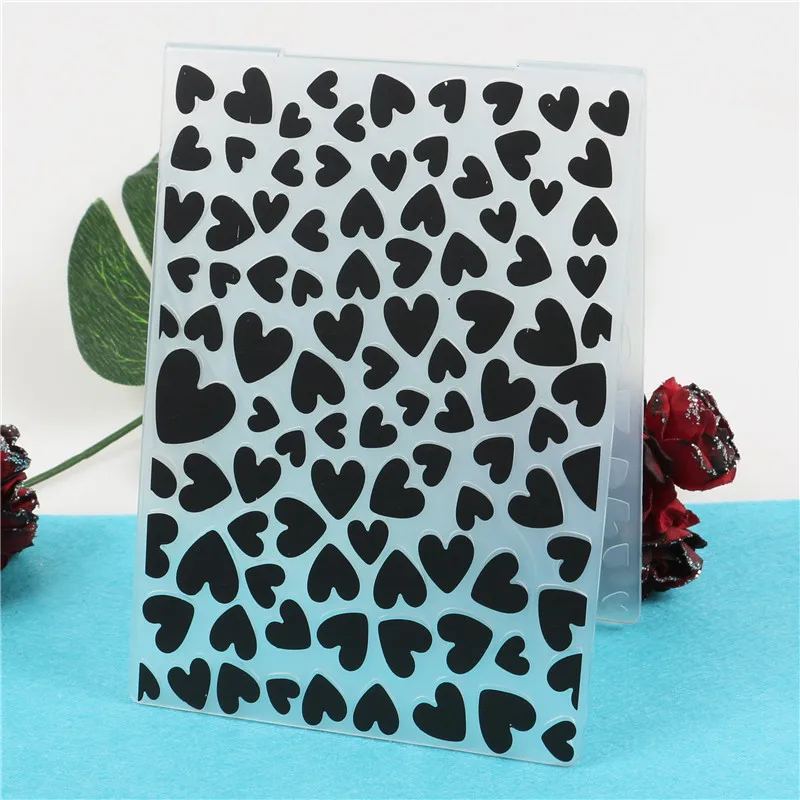 

Heart Stamps Plastic Embossing Folder Template For Scrapbooking Photo Album Paper Card Making Decoration