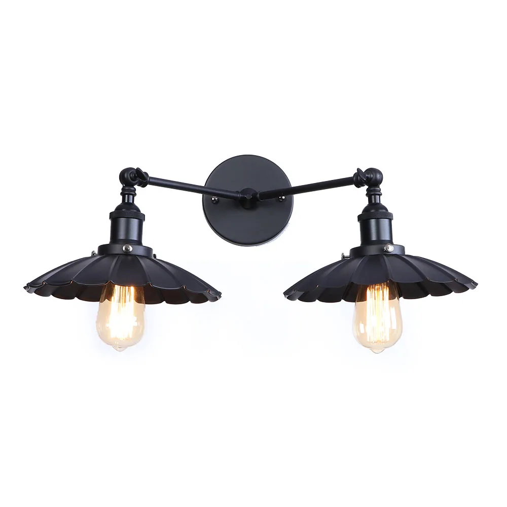 Винтажная железная алюминиевая окрашенсветодиодный настенная лампа E27 220 в 3