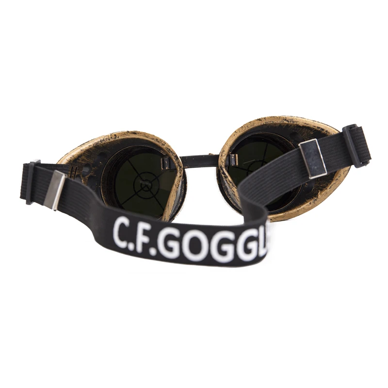 C. F. GOGGLE мужские сварочные стимпанк Ретро готический стиль круглая оправа красные