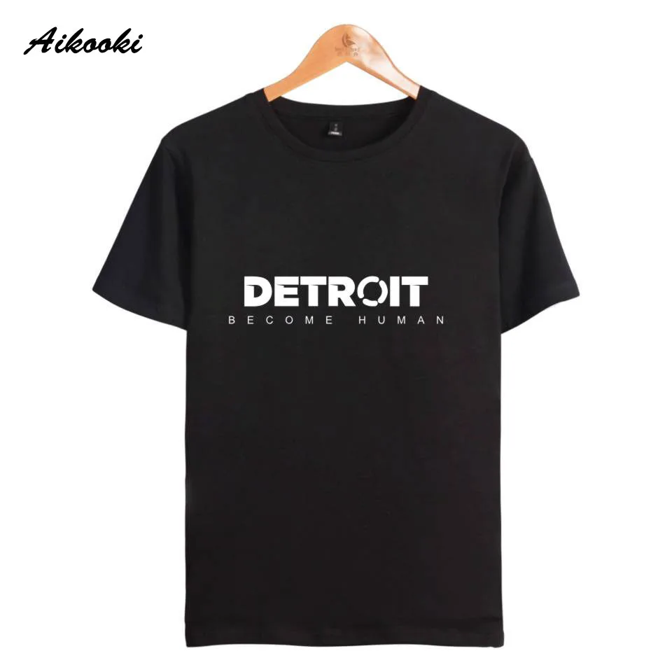 Горячая игра Детройт Geworden Menselijk футболка Mannen/Vrouwen Tee Zomer kateen Ademend 3D Принт футболки