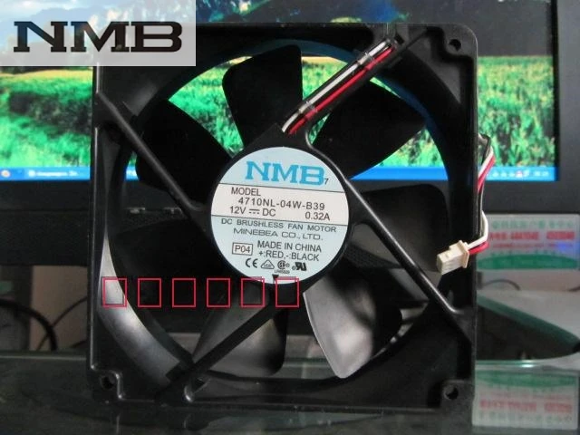 

For NMB 4710NL-04W-B39 P04 120x120x25mm 12025 12cm 120mm fan DC 12V 0.32A 3-wire server inverter cooling fan