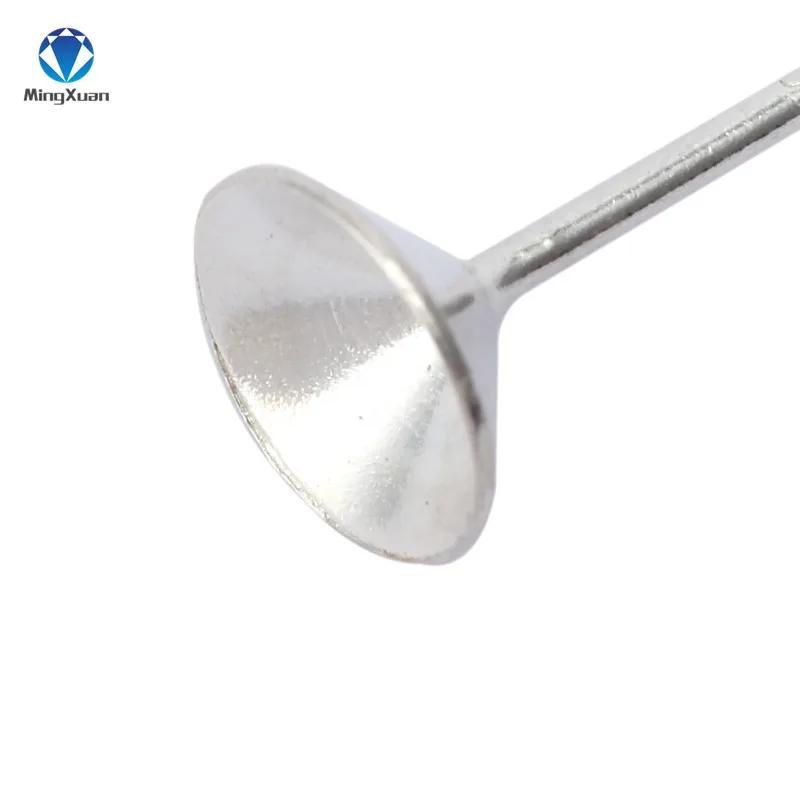 MINGXUAN, 10 шт., 925 пробы, серебряные серьги, настройки, 4 мм/6 мм, пустая круглая основа, кабошон, серьги-гвоздики, основа, чистые серьги, ювелирные изделия, сделай сам