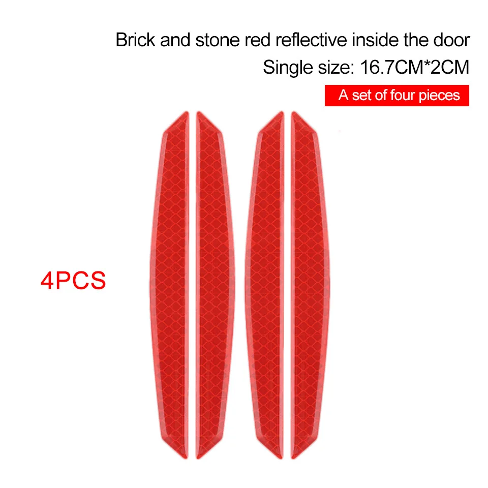 Red door sticker Предупреждение ющий стикер для безопасности автомобиля, знак для велосипедного шлема, автомобильная Светоотражающая дверная лента с наклейками, светоотражающие полоски, аксессуары для автомобиля - Название цвета: Red door sticker