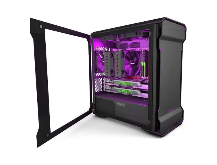 PHANTEKS PK-314ETG из закаленного стекла RGB Алюминиевый чехол для компьютера с водяным охлаждением(поддержка 240& 280 водяного охлаждения/светильник RGB - Цвет: black mATX