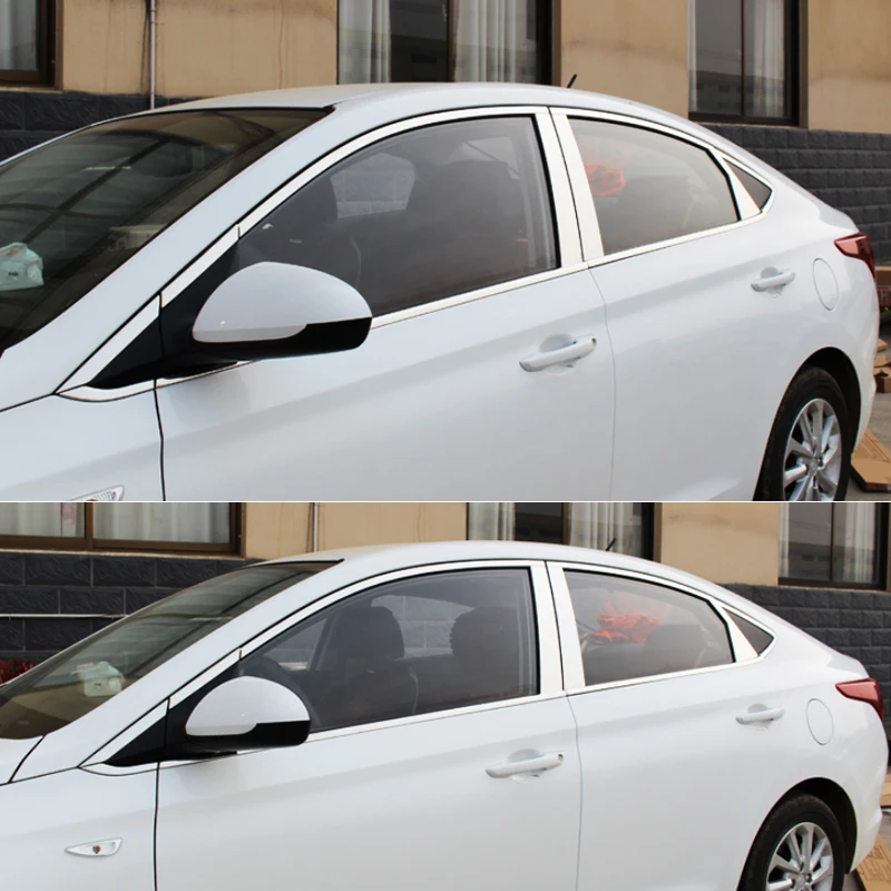 Стайлинг автомобиля наклейка на колонку для Hyundai Solaris Accent HC 2018 2019 накладка окно
