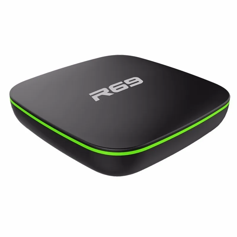 R69 2 Гб 16 Гб Allwinner H3 Android 7,1 Smart tv Box четырехъядерный 2,4G Wifi телеприставка 1080P HD 1 ГБ 8 ГБ 3D медиаплеер PK X96