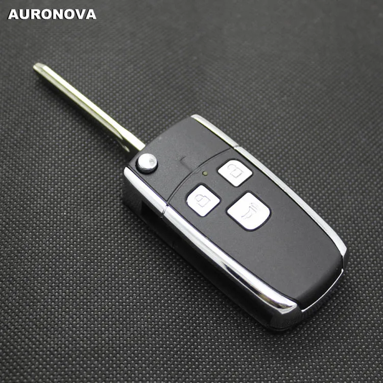 AURONOVA новый обновленный откидной Складной Корпус ключа для Toyota Corolla 3 кнопки