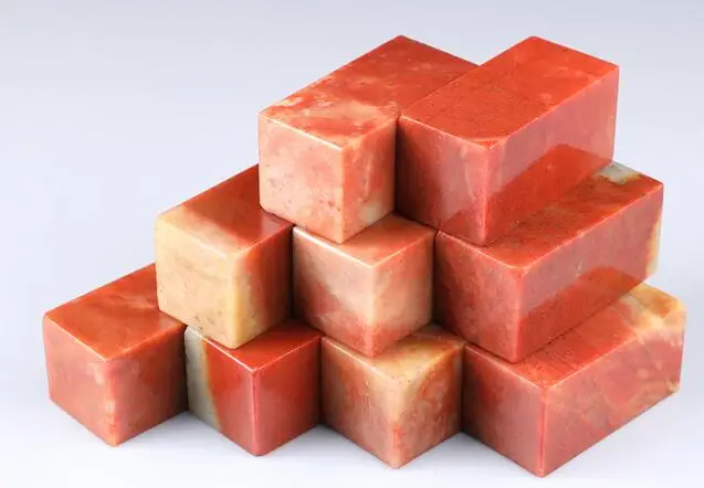 2.5x2.5x5cm Shoushan stone seal practice chapter original custom materials 10pc