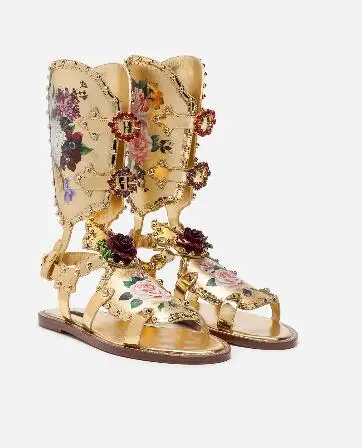 

Ботильоны женские с открытым носком, модные полусапожки с прорезями, удобные, с принтом, на плоской подошве, лето