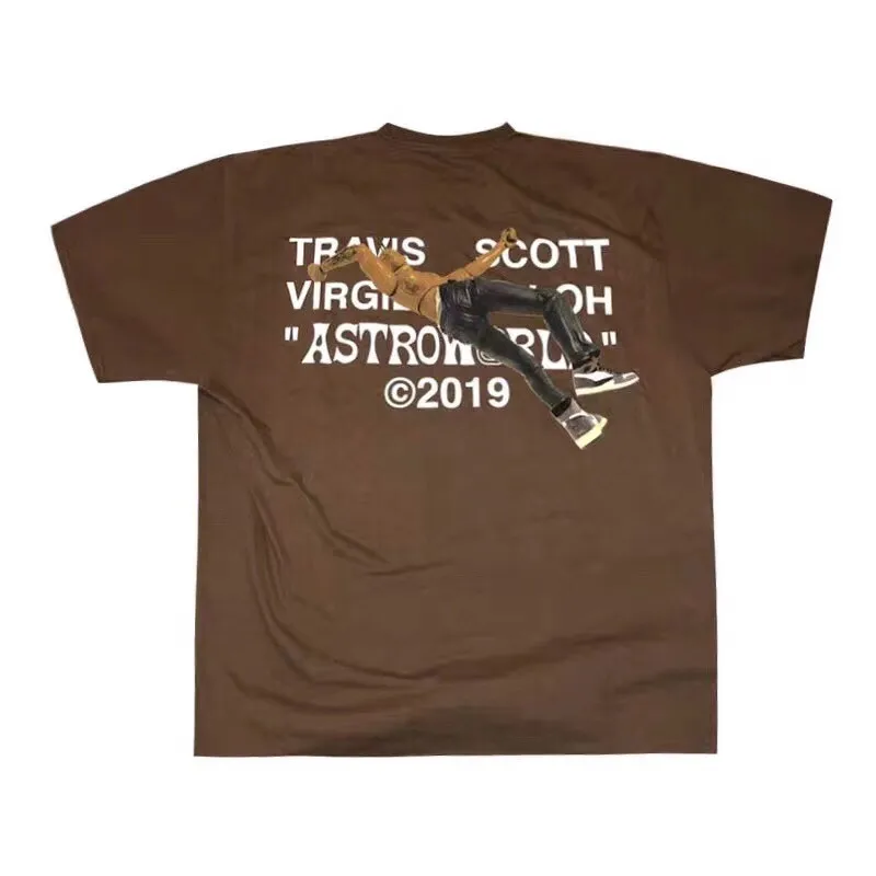 Новые футболки 19ss для мужчин и женщин Трэвис Скотт астромир виргил abloh хип хоп