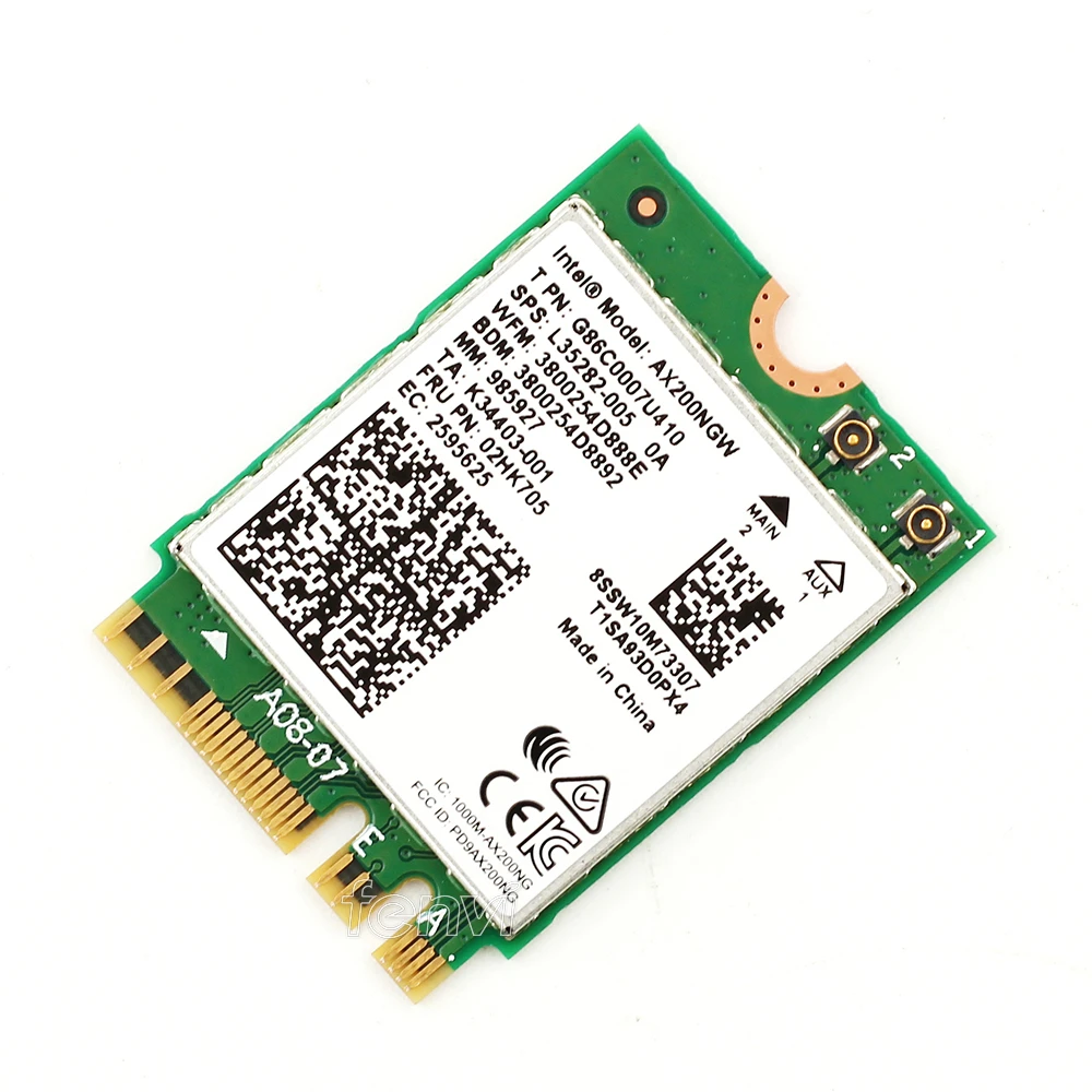 100 шт Dual Band Беспроводной AX200NGW M.2 NGFF Wi Fi Bluetooth 5 0 сетевой карты 2 4G/5G 802.11ac/ax для Intel AX200