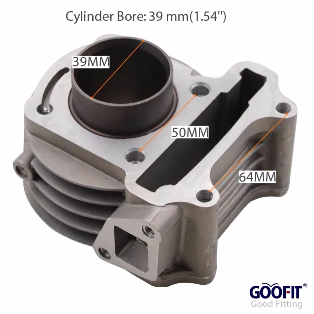GOOFIT головка цилиндра с клапаном для 4-тактного GY6 49cc 50cc Скутер мопед 139QMA 139QMB часть