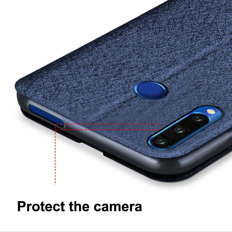 Кожаный флип чехол с окошком спереди для Huawei Honor 20i телефона 20 i 6 21 дюйма задние