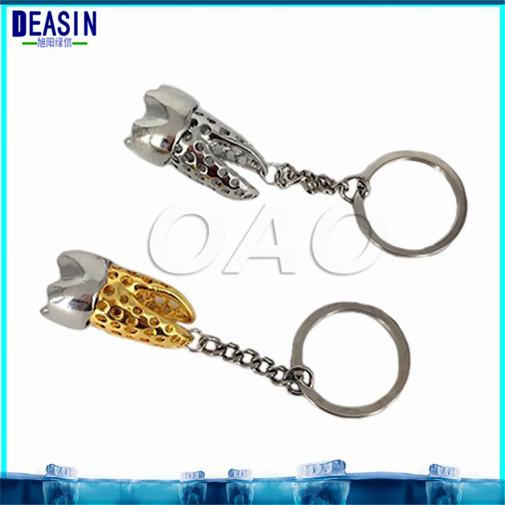 

5PCS Teeth Keychain Dentist Decoration Key Chains Stainless Steel Tooth Model Shape Dental Clinic Small Gift