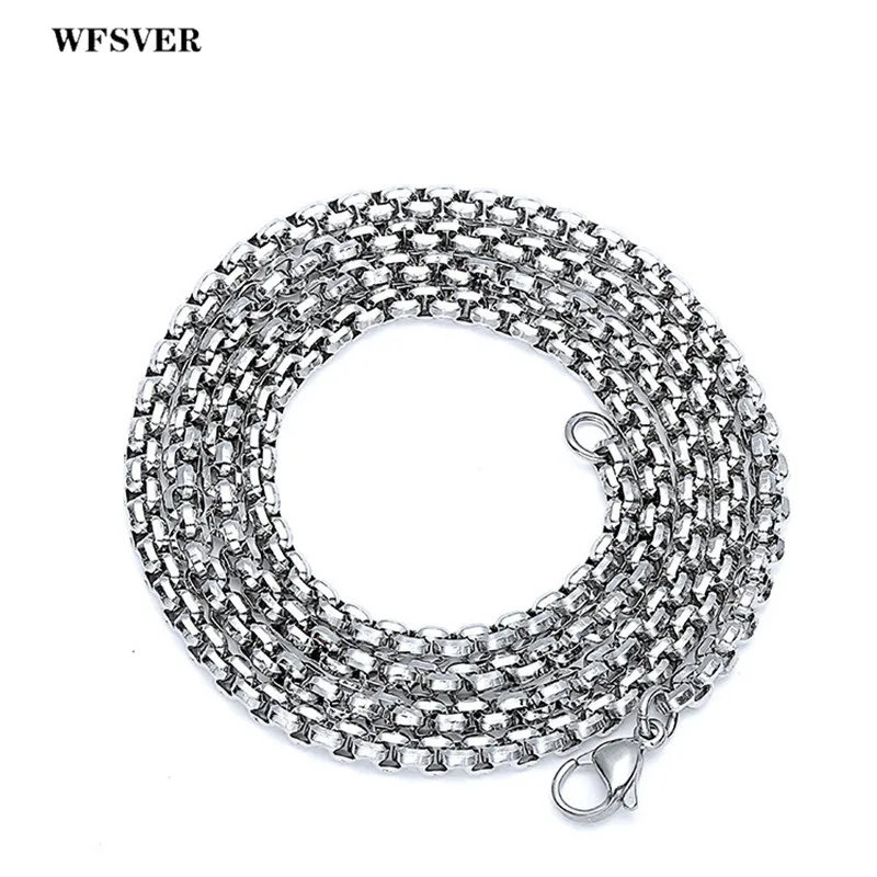 WFSVER 60 см 3 5/4 мм ширина Хип-хоп цепочка мужская из нержавеющей стали с