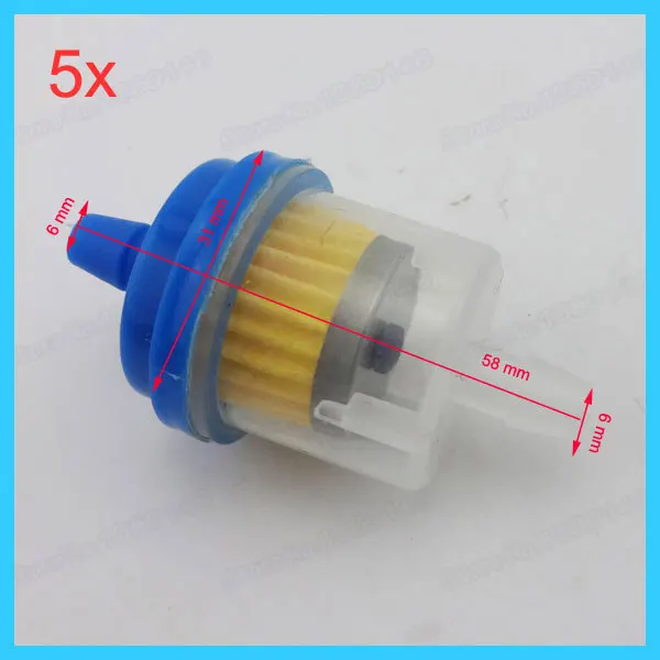 5 шт. топливный фильтр для Honda GX 110 120 140 160 200 240 270 340 188F 168F бензиновый двигатель