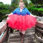 Женская Тюлевая юбка-пачка, эффектная бальная Юбка-миди, размера плюс