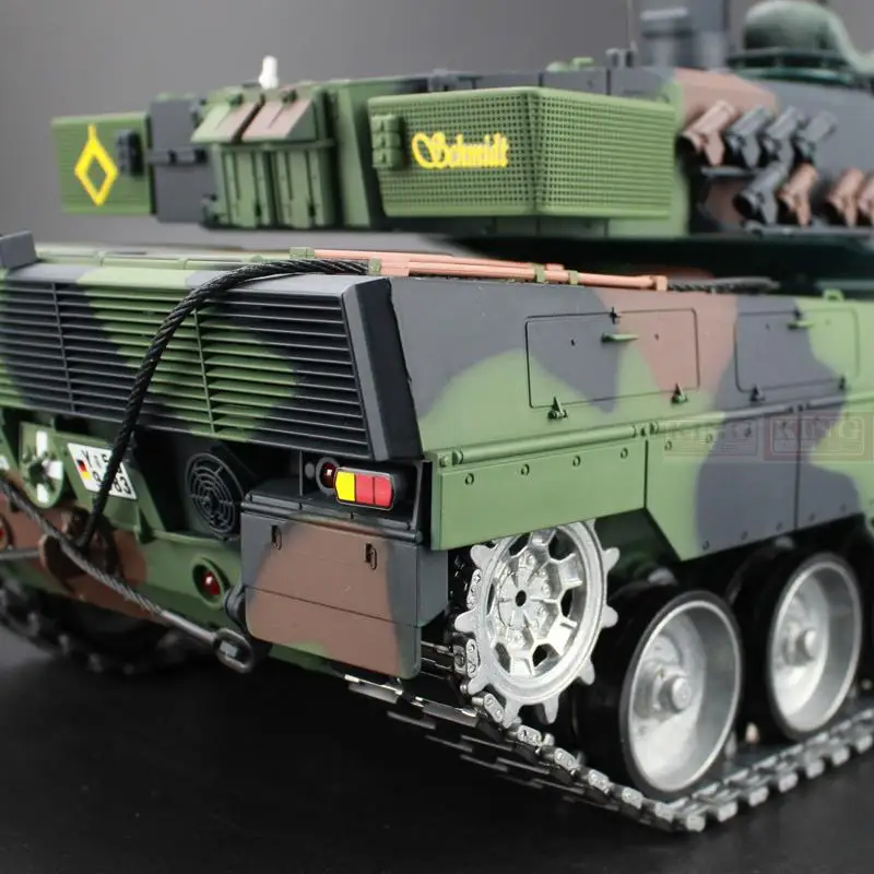 Heng Long 1/16 Германия Леопард 2A6 зеленый RC Танк Ultimate металлическая Версия с дымом