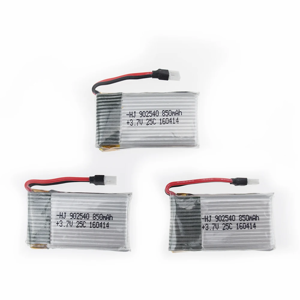 3 шт. 7 V 850mah lipo батарея 902540 Syma X5C X5SC X5SW Cheerson CX30 RC Quadcopter Drone запчасти|drone parts|lipo battery3.7v |