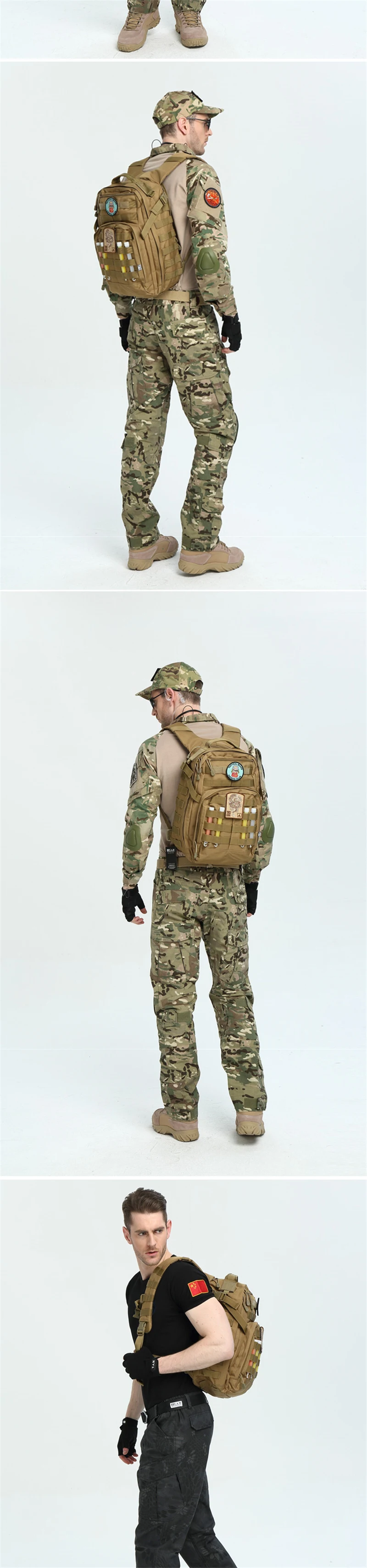 WZJP Открытый тактический военный 20-35L Molle Backage Водонепроницаемый Многофункциональный рыболовный мешок 4 цвета